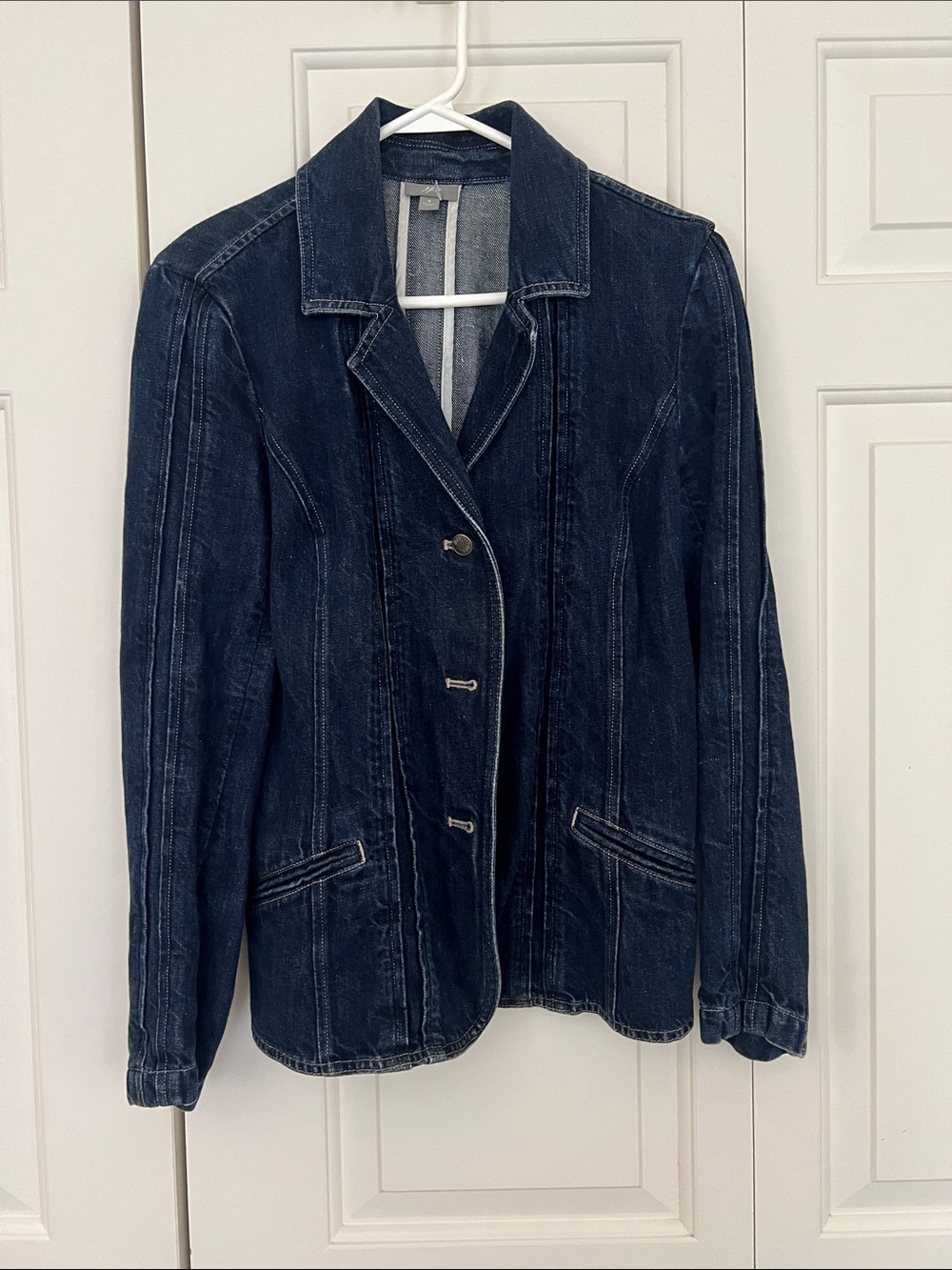 J. Jill Dark Indigo Denim Blazer Jacket